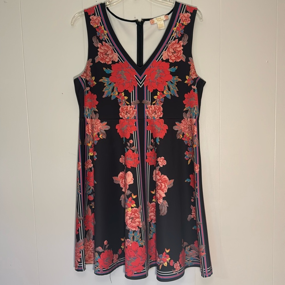 Floral black dress